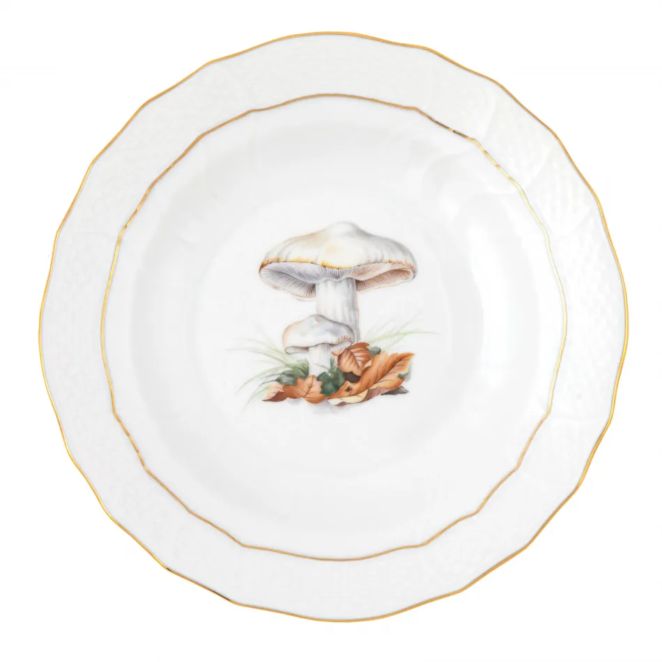 Mushroom Multicolor Luncheon Plate Motif 11