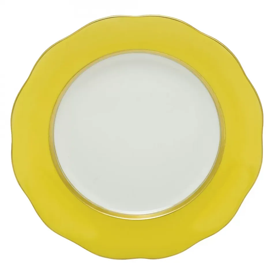 Silk Ribbon Lemon Dessert Plate 8.25 in D