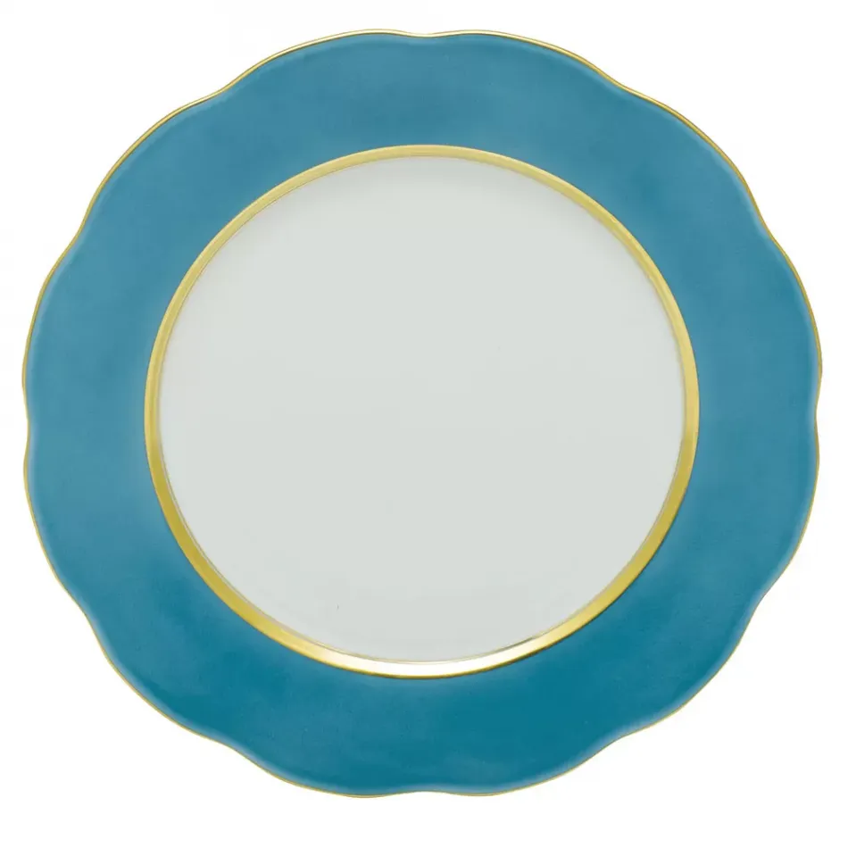 Silk Ribbon Turquoise Service Plate 11 in D