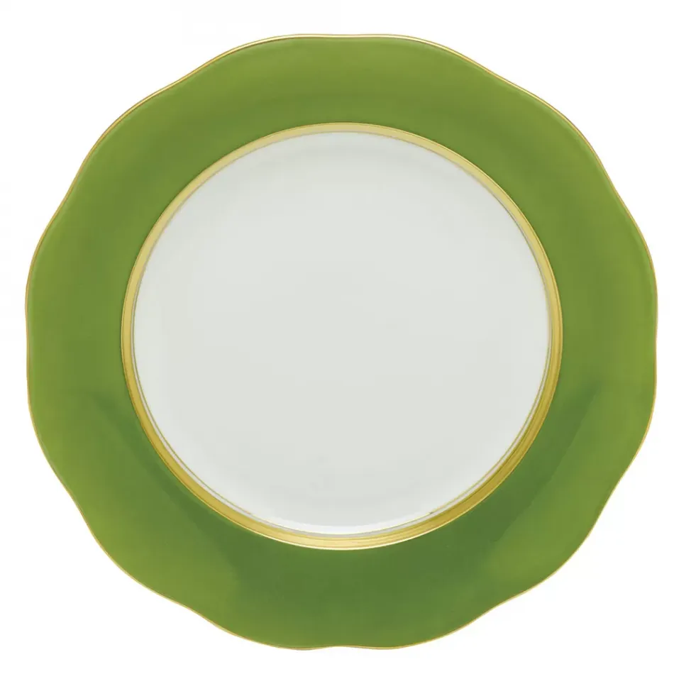 Silk Ribbon Fern Dessert Plate 8.25 in D