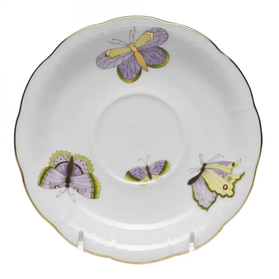 Royal Garden Butterflies Multicolor Tea Saucer 6 in D