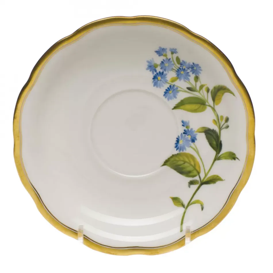 American Wildflowers Wood Aster Multicolor Tea Saucer 6 in D