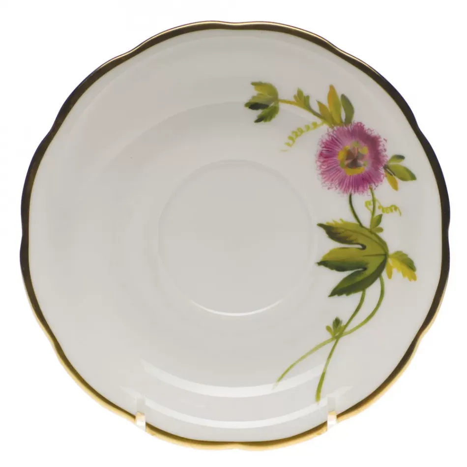 American Wildflowers Passion Flower Multicolor Tea Saucer 6 in D