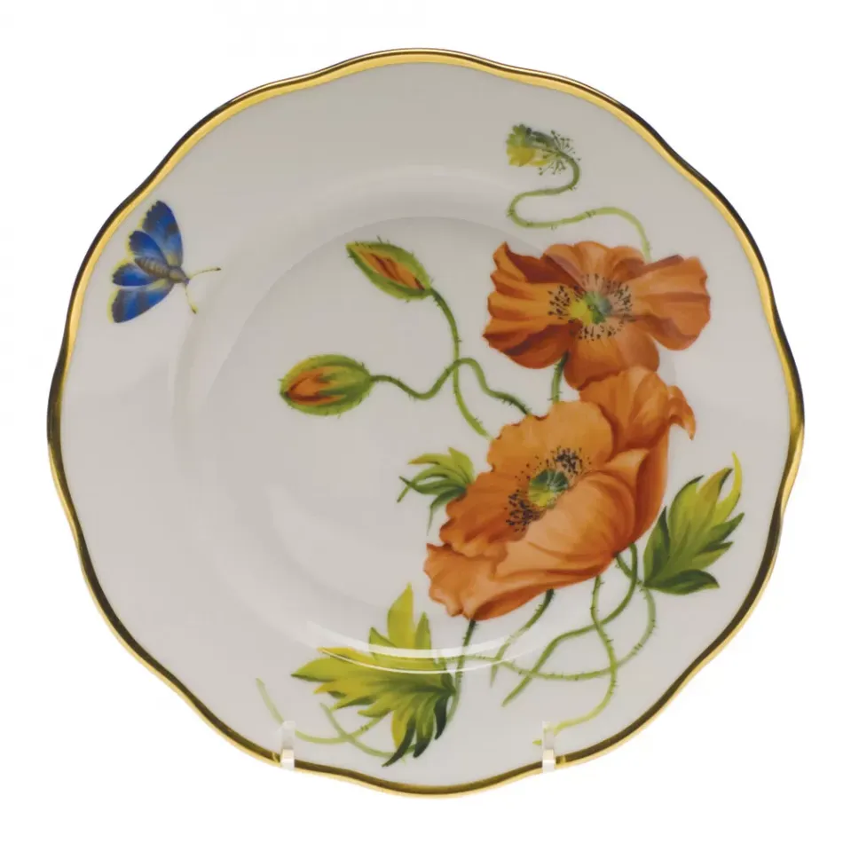 American Wildflowers California Poppy Multicolor Salad Plate 7.5 in D