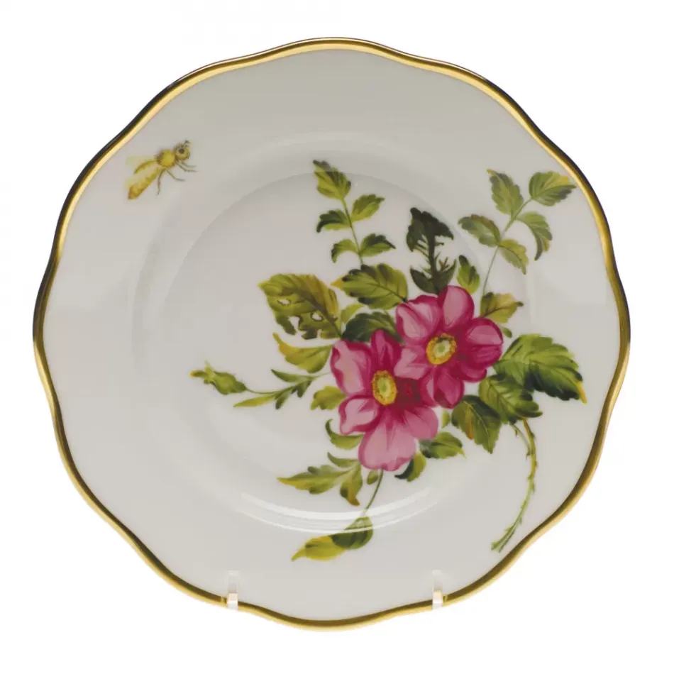 American Wildflowers Prairie Rose Multicolor Salad Plate 7.5 in D