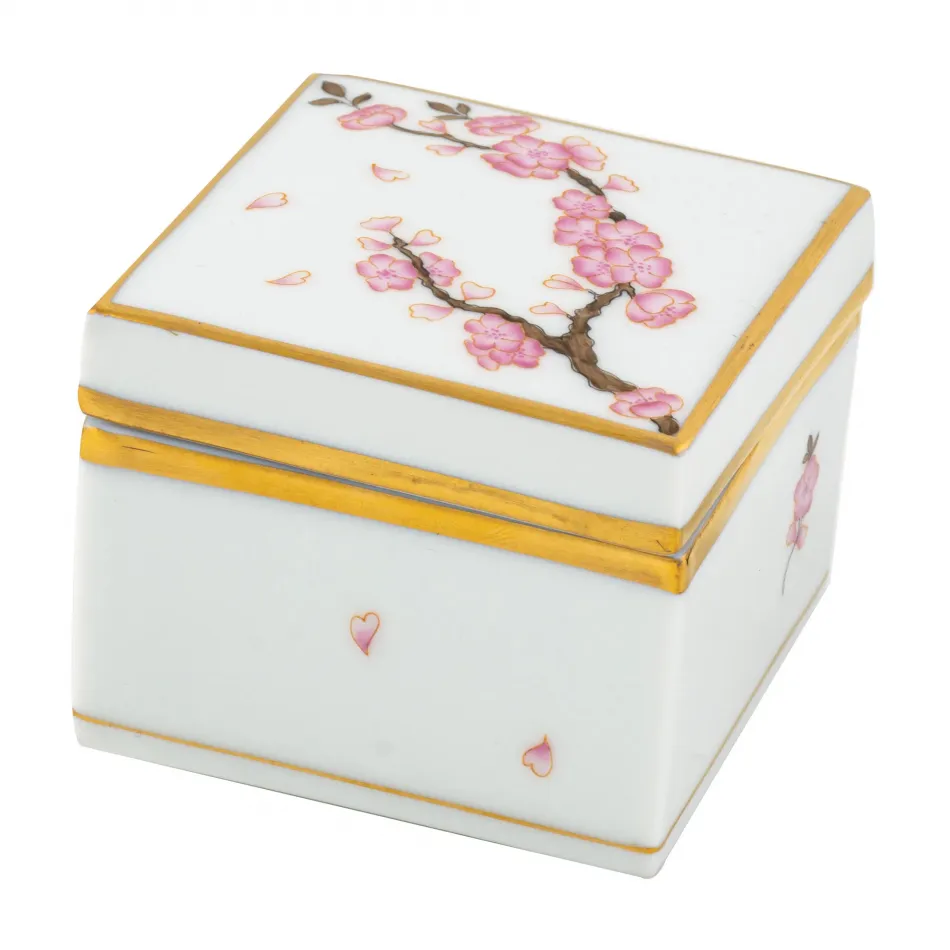 Cherry Blossom Multicolor Square Box 2.25 in L X 2.25 in W X 2 in H