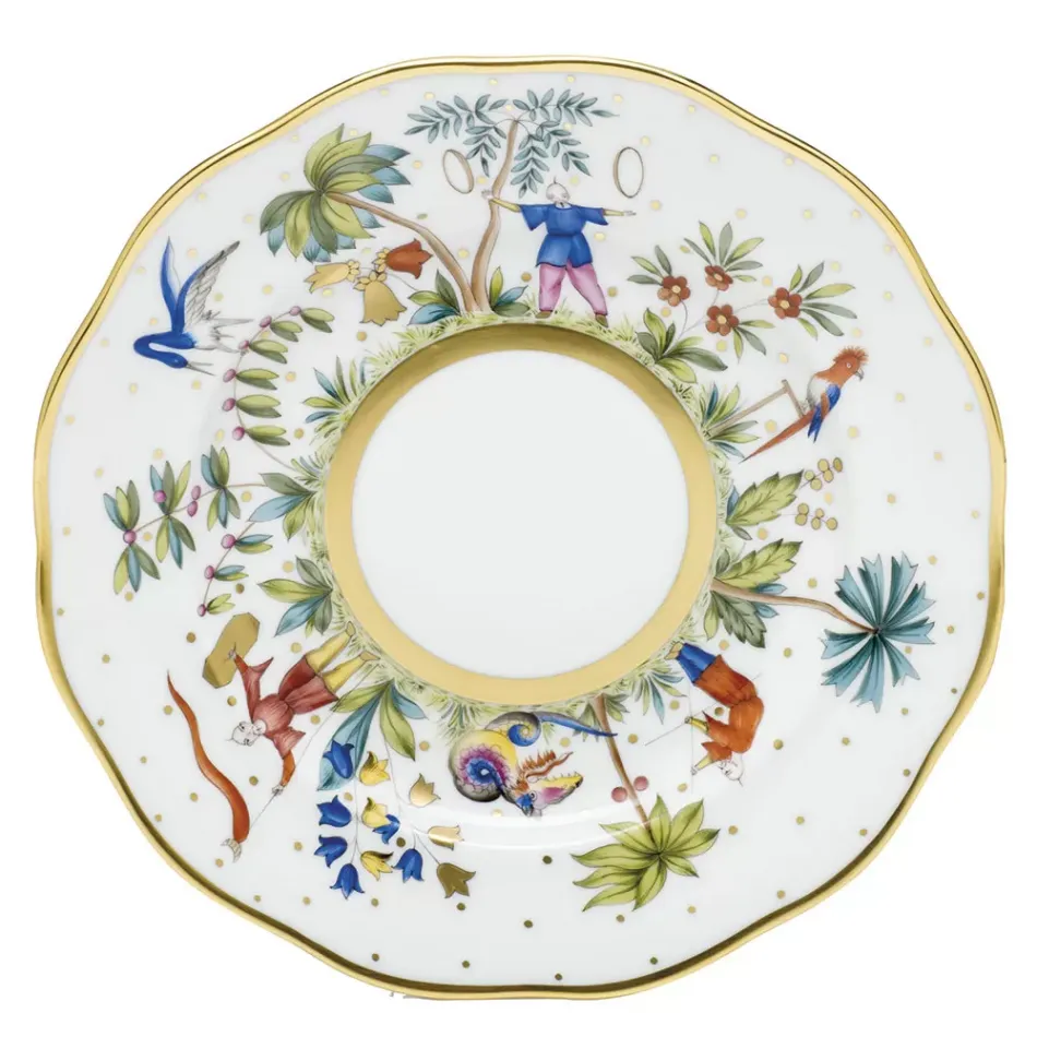 Asian Garden Multicolor Dessert Plate 8.25 in D