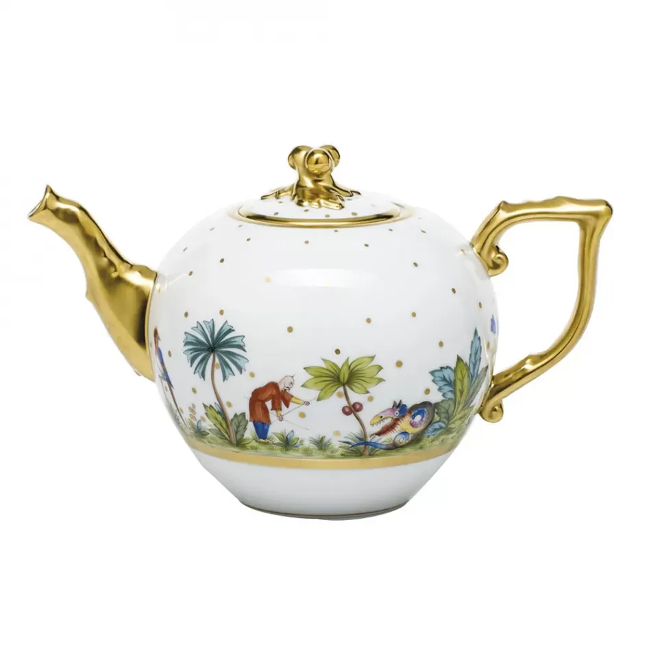 Asian Garden Multicolor Tea Pot With Twist 40 Oz