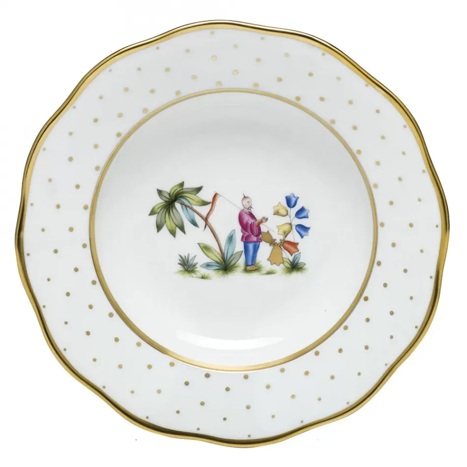 Asian Garden Motif 01 Multicolor Rim Soup Plate 8 in D