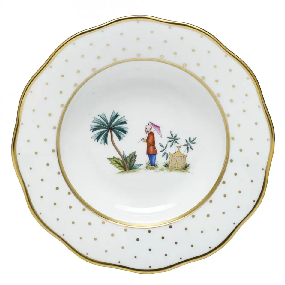 Asian Garden Motif 02 Multicolor Rim Soup Plate 8 in D