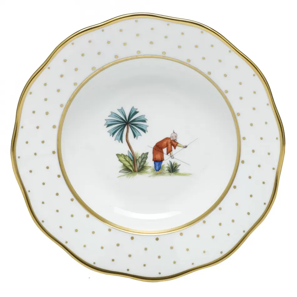 Asian Garden Motif 06 Multicolor Rim Soup Plate 8 in D