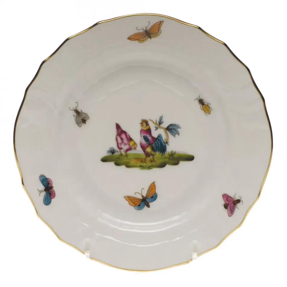 Chanticleer Motif 02 Multicolor Bread And Butter Plate 6 in D