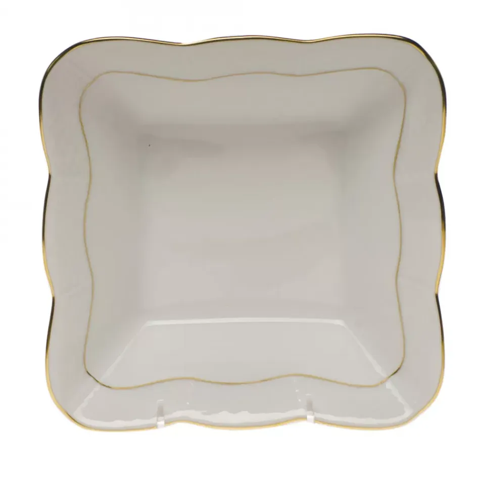 Golden Edge Square Dish 6.75 in L X 2.5 in H