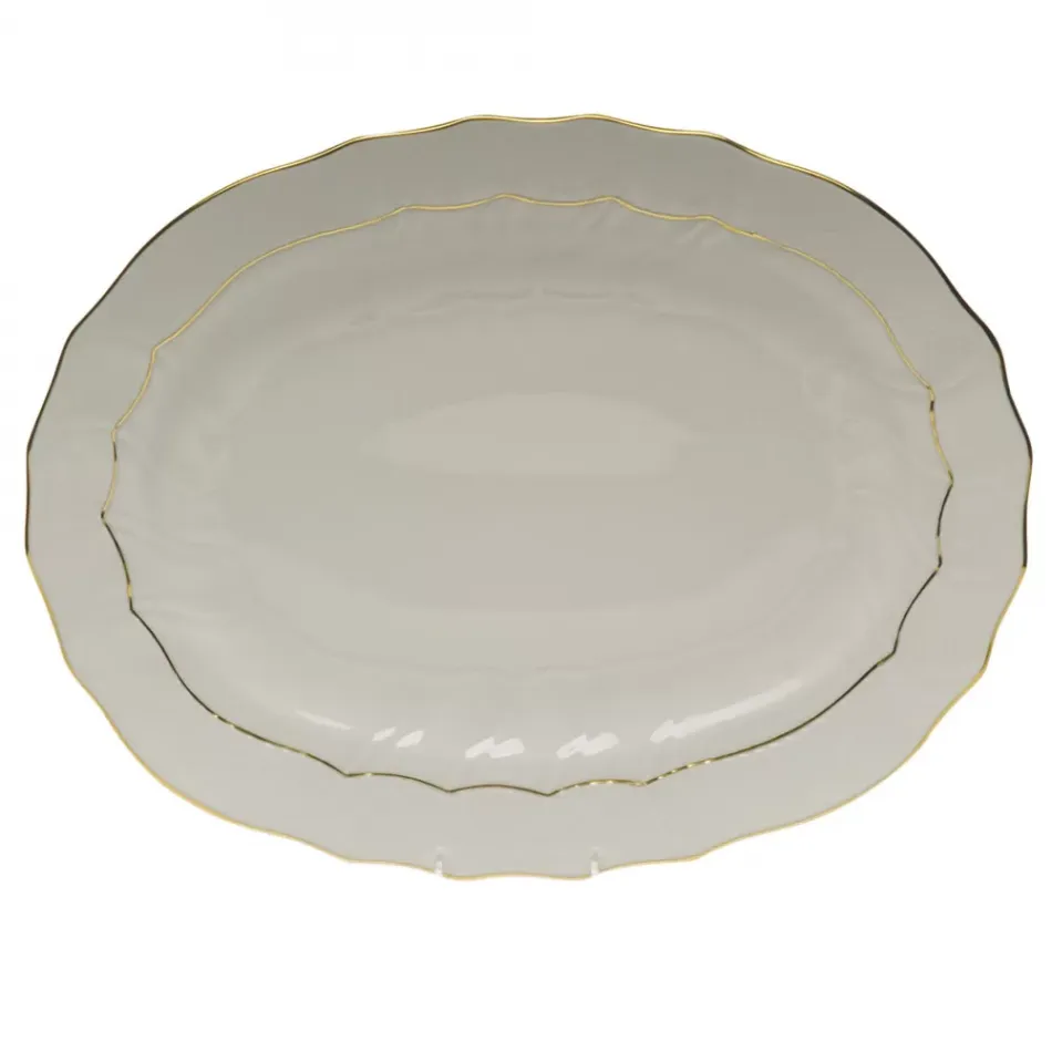 Golden Edge Platter 17 in L X 12.5 in W