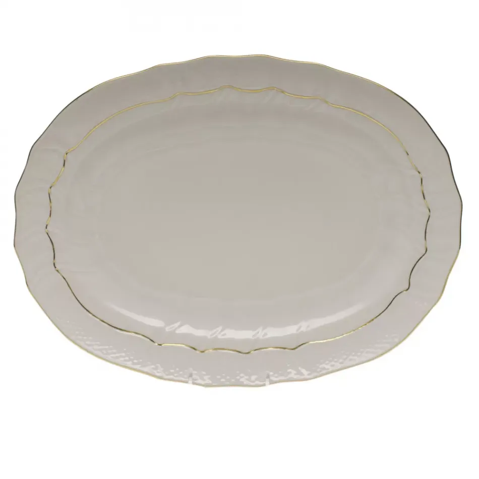 Golden Edge Platter 15 in L X 11.5 in W