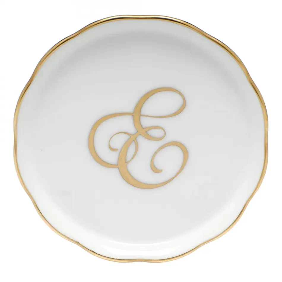 Coaster With Monogram Gold 4 in D