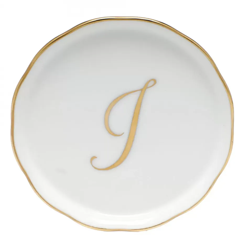 Coaster With Monogram Gold 4 in D