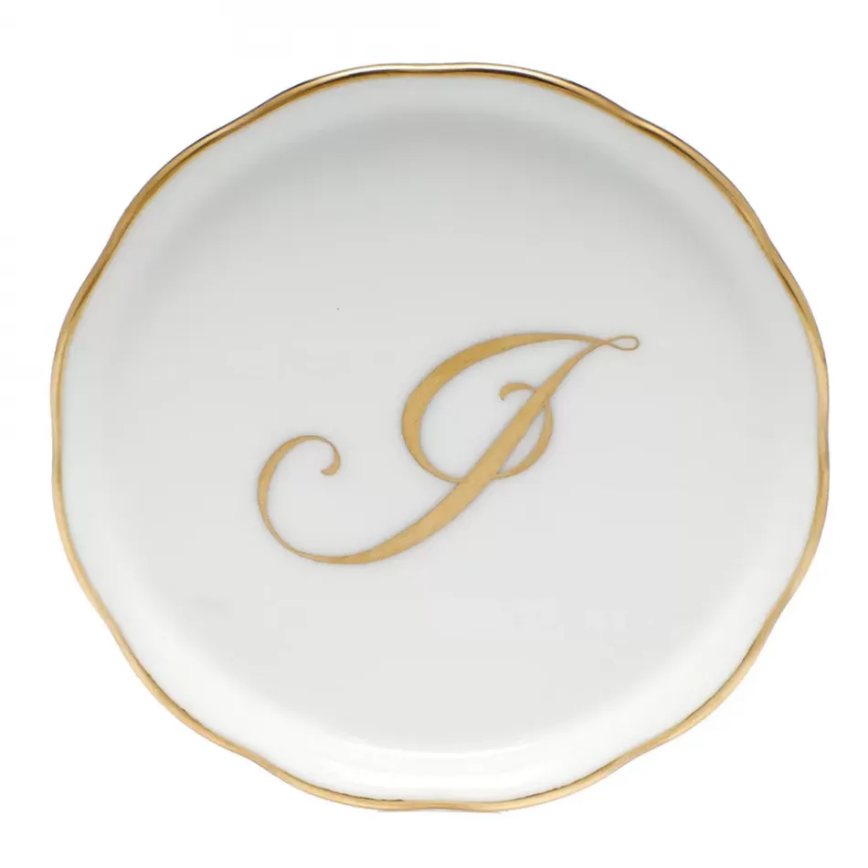 Coaster With Monogram Gold 4 in D