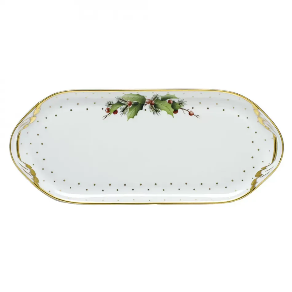 Winter Shimmer Multicolor Sandwich Tray 14.25 in L X 6 in W