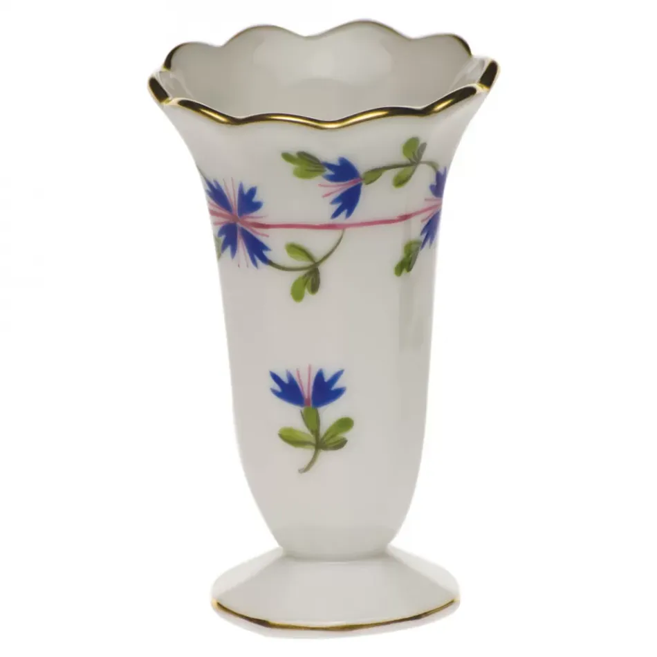 Blue Garland Multicolor Scalloped Bud Vase 2.5 in H