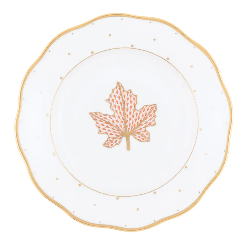 Maple Leaf Rust Dessert Plate