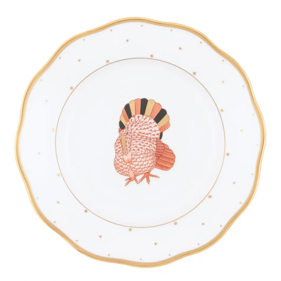 Turkey Rust Dessert Plate