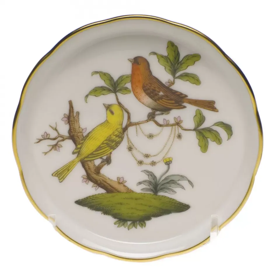 Rothschild Bird Motif 06 Multicolor Coaster 4 in D