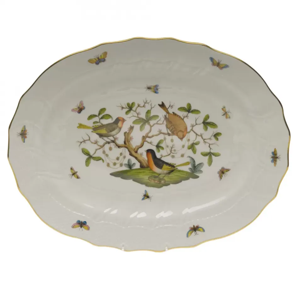 Rothschild Bird Multicolor Platter 17 in L X 12.5 in W