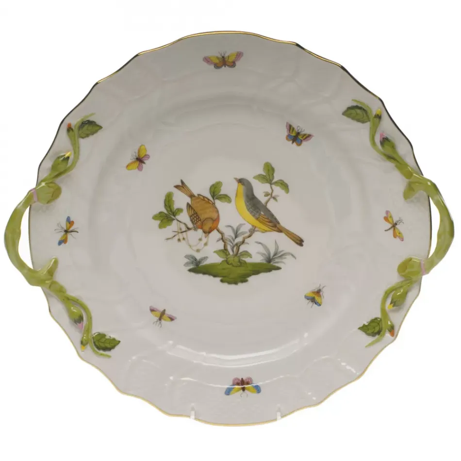 Rothschild Bird Multicolor Chop Plate With Handles 12 in D