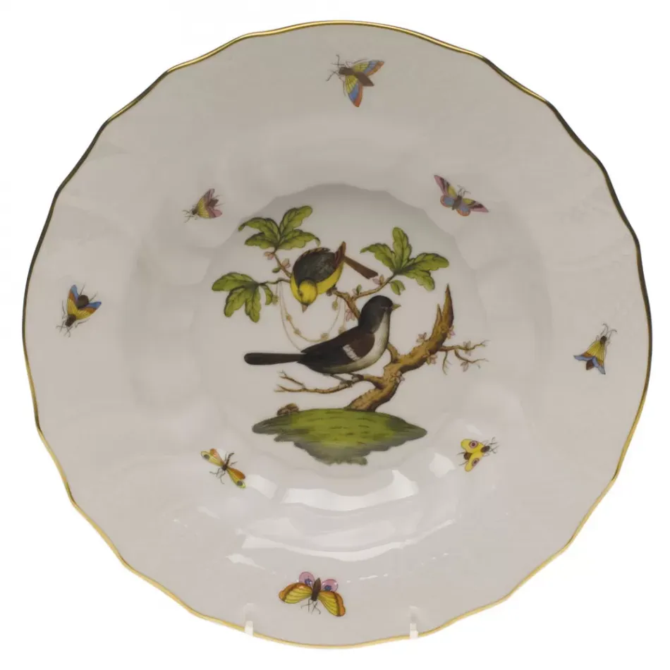 Rothschild Bird Motif 01 Multicolor Rim Soup 9.5 in D