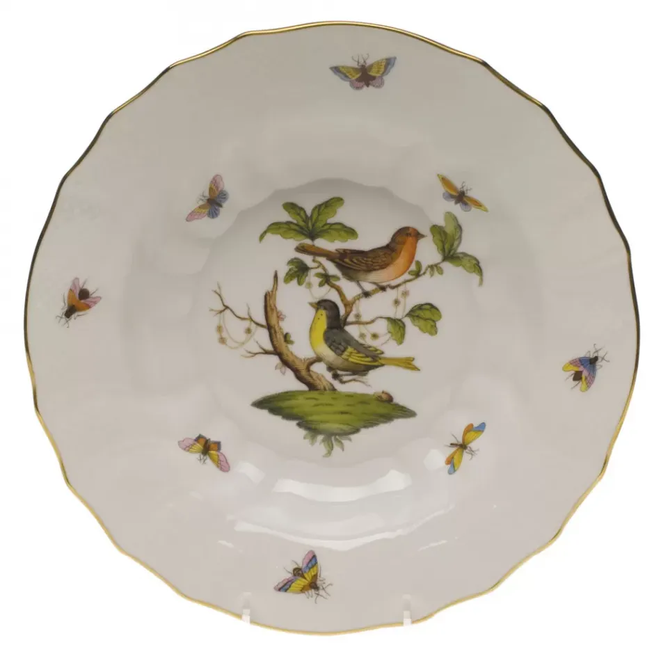 Rothschild Bird Motif 03 Multicolor Rim Soup 9.5 in D