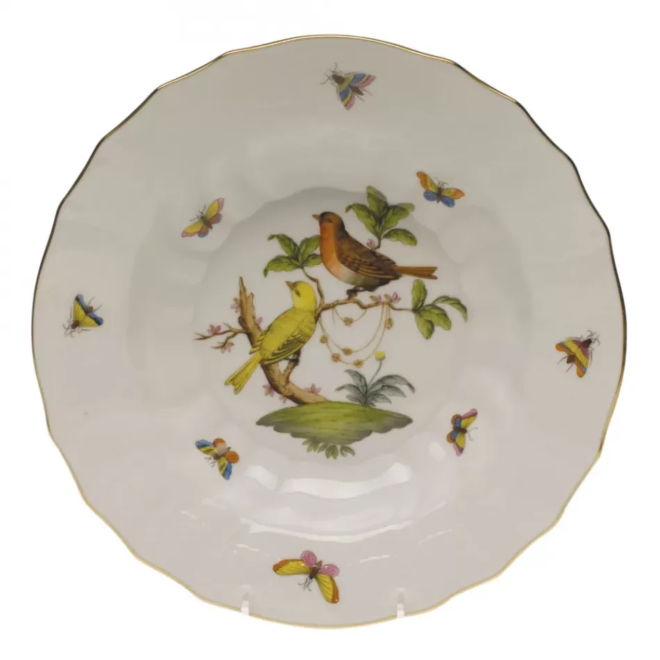 Rothschild Bird Motif 05 Multicolor Rim Soup 9.5 in D