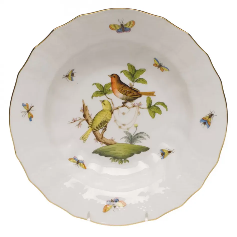 Rothschild Bird Motif 06 Multicolor Rim Soup 9.5 in D