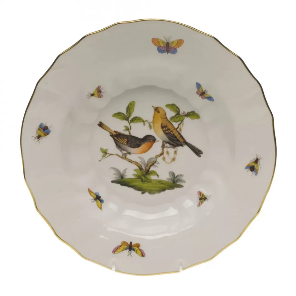 Rothschild Bird Motif 09 Multicolor Rim Soup 9.5 in D