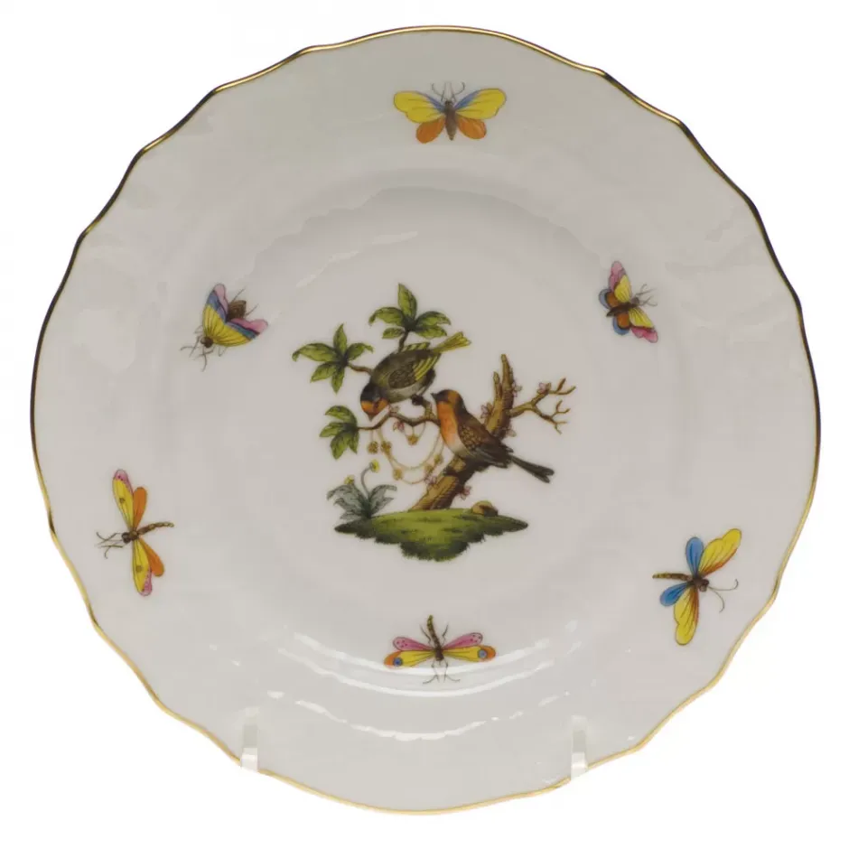 Rothschild Bird Motif 10 Multicolor Bread And Butter Plate 6 in D