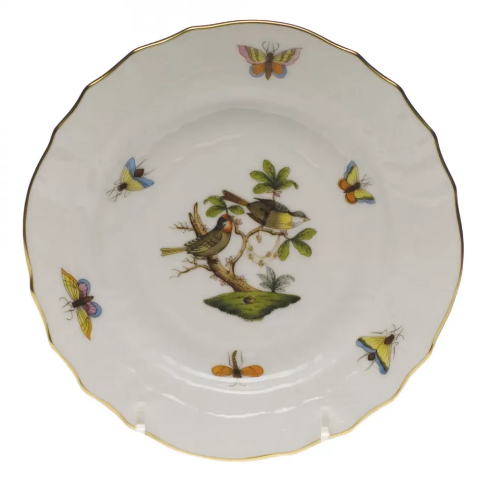 Rothschild Bird Motif 11 Multicolor Bread And Butter Plate 6 in D