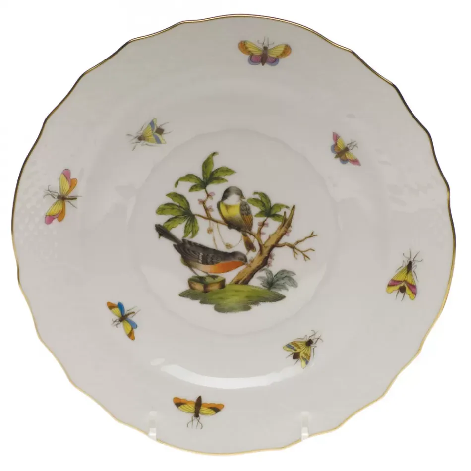 Rothschild Bird Motif 02 Multicolor Salad Plate 7.5 in D