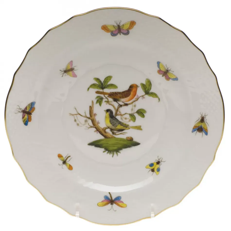 Rothschild Bird Motif 03 Multicolor Salad Plate 7.5 in D