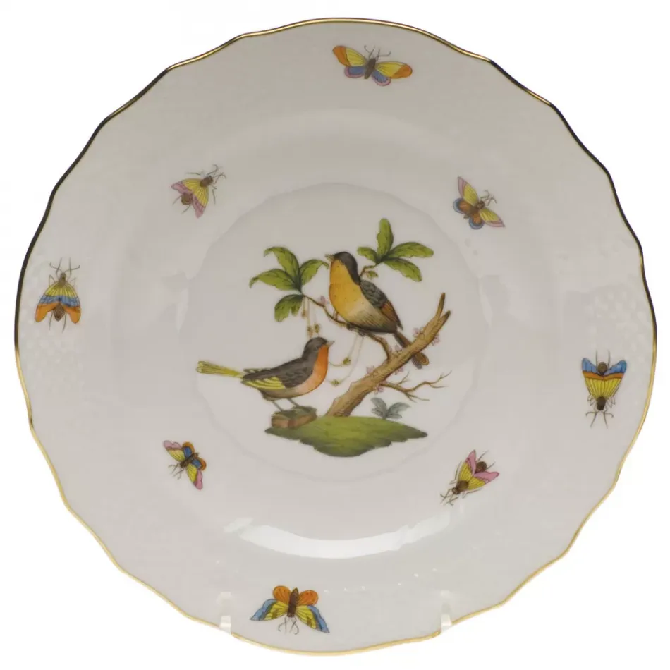 Rothschild Bird Motif 08 Multicolor Salad Plate 7.5 in D