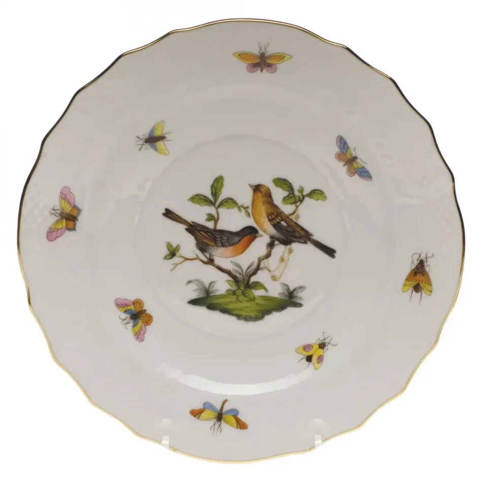 Rothschild Bird Motif 09 Multicolor Salad Plate 7.5 in D