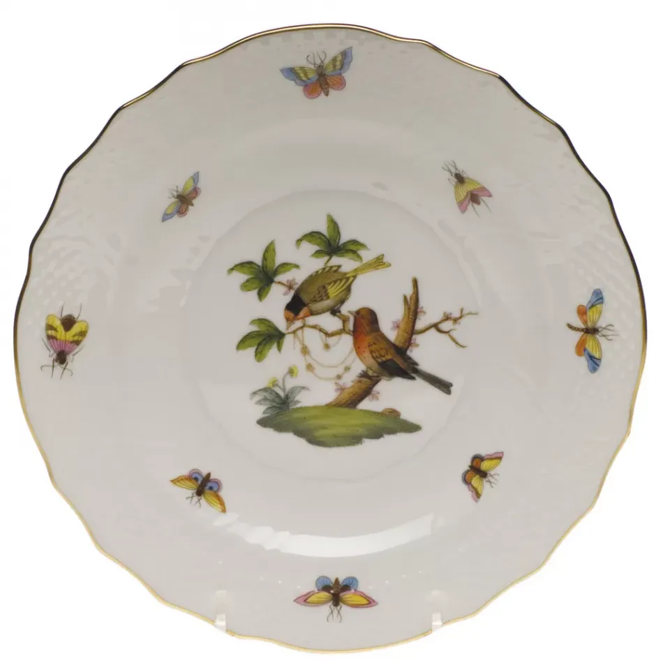 Rothschild Bird Motif 10 Multicolor Salad Plate 7.5 in D