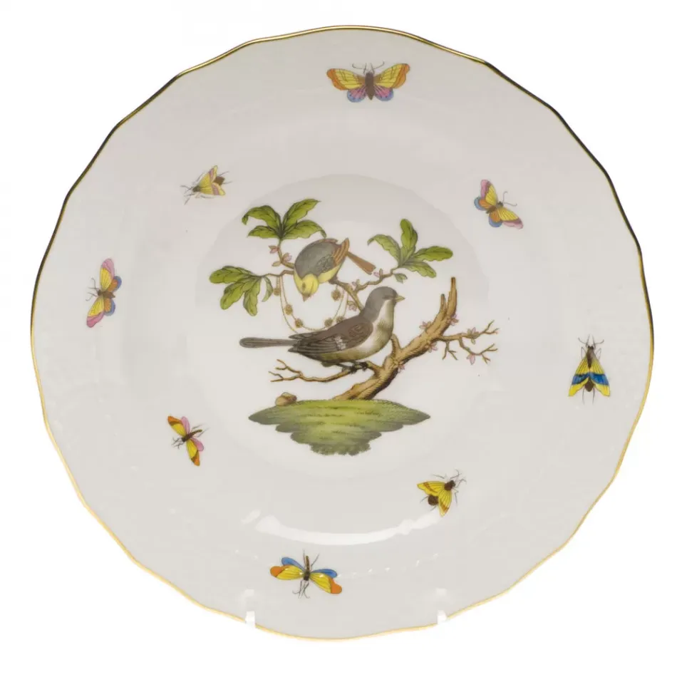 Rothschild Bird Motif 01 Multicolor Dessert Plate 8.25 in D