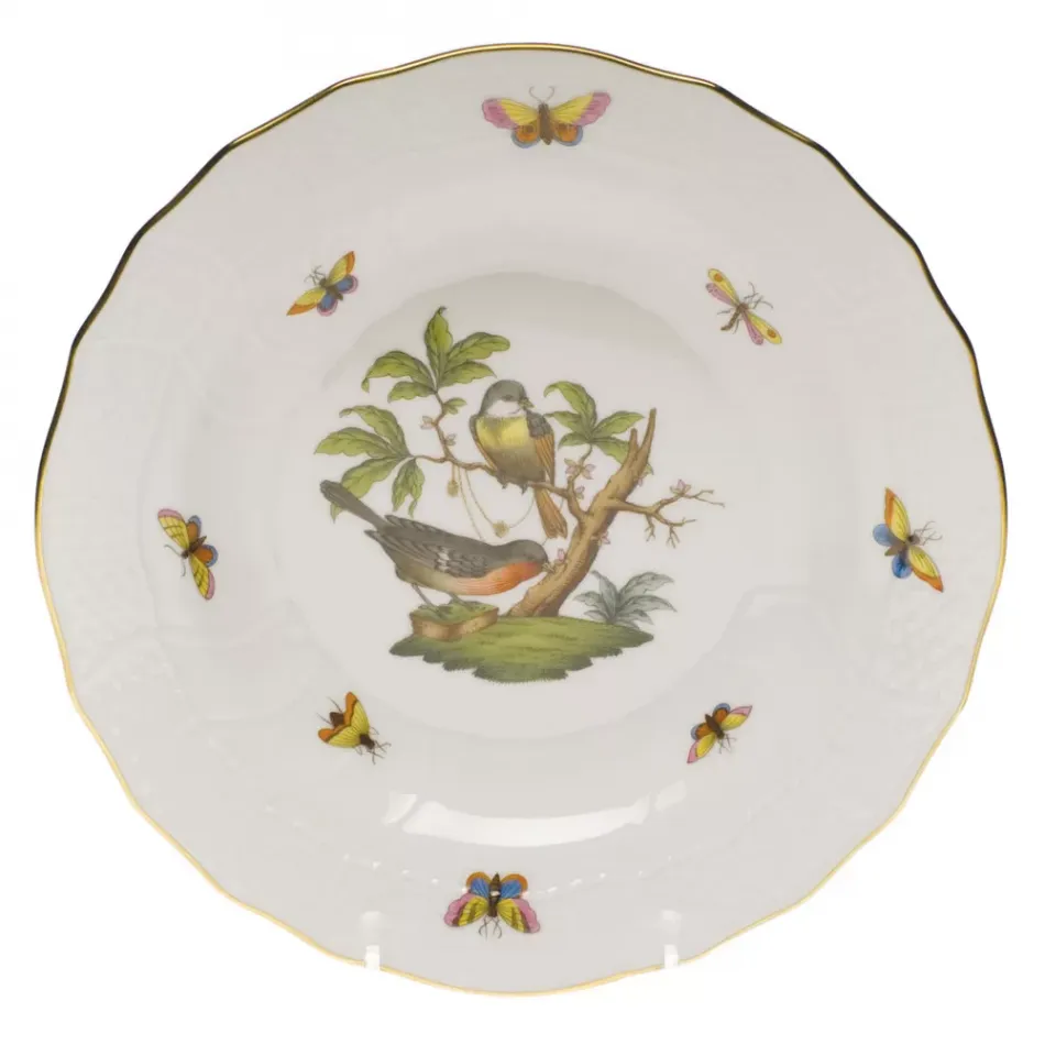 Rothschild Bird Motif 02 Multicolor Dessert Plate 8.25 in D