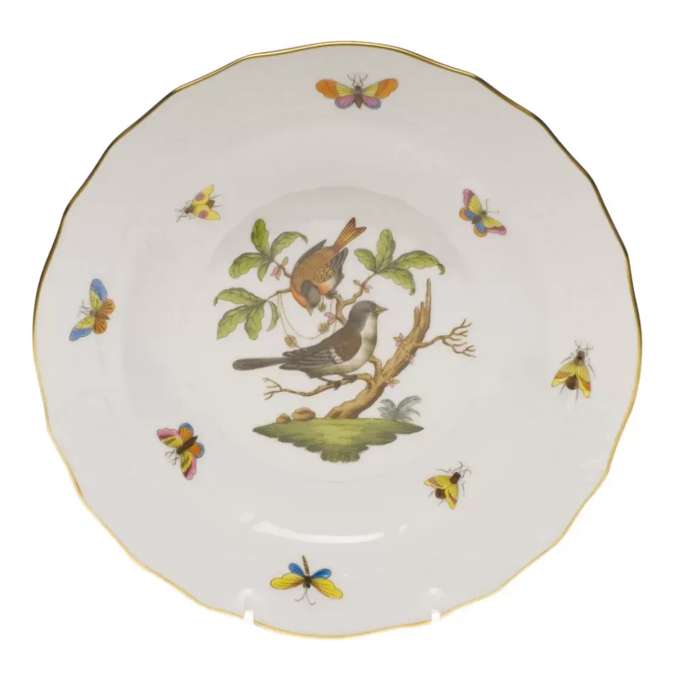 Rothschild Bird Motif 04 Multicolor Dessert Plate 8.25 in D