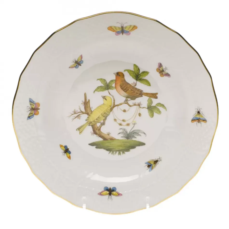 Rothschild Bird Motif 06 Multicolor Dessert Plate 8.25 in D