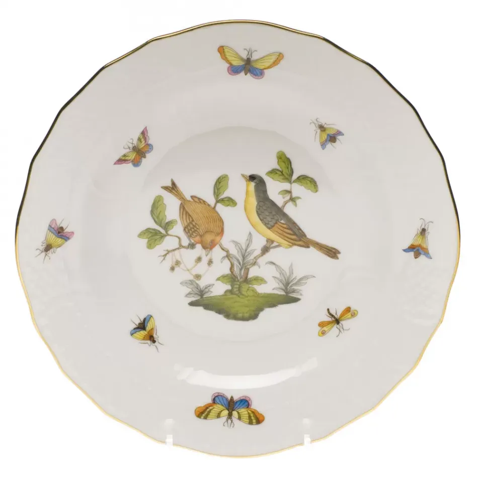 Rothschild Bird Motif 07 Multicolor Dessert Plate 8.25 in D