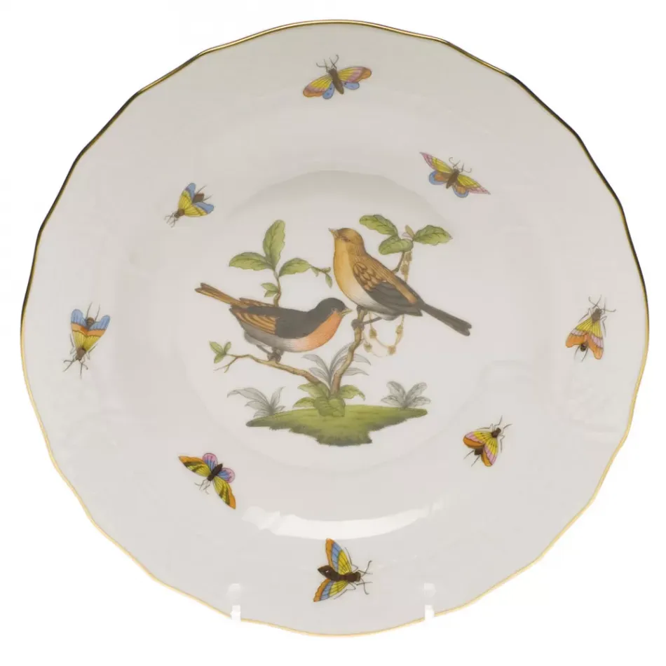 Rothschild Bird Motif 09 Multicolor Dessert Plate 8.25 in D