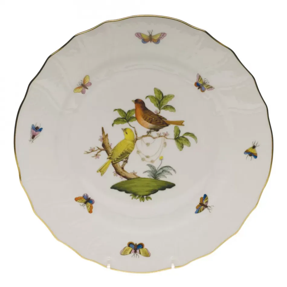 Rothschild Bird Motif 06 Multicolor Dinner Plate 10.5 in D