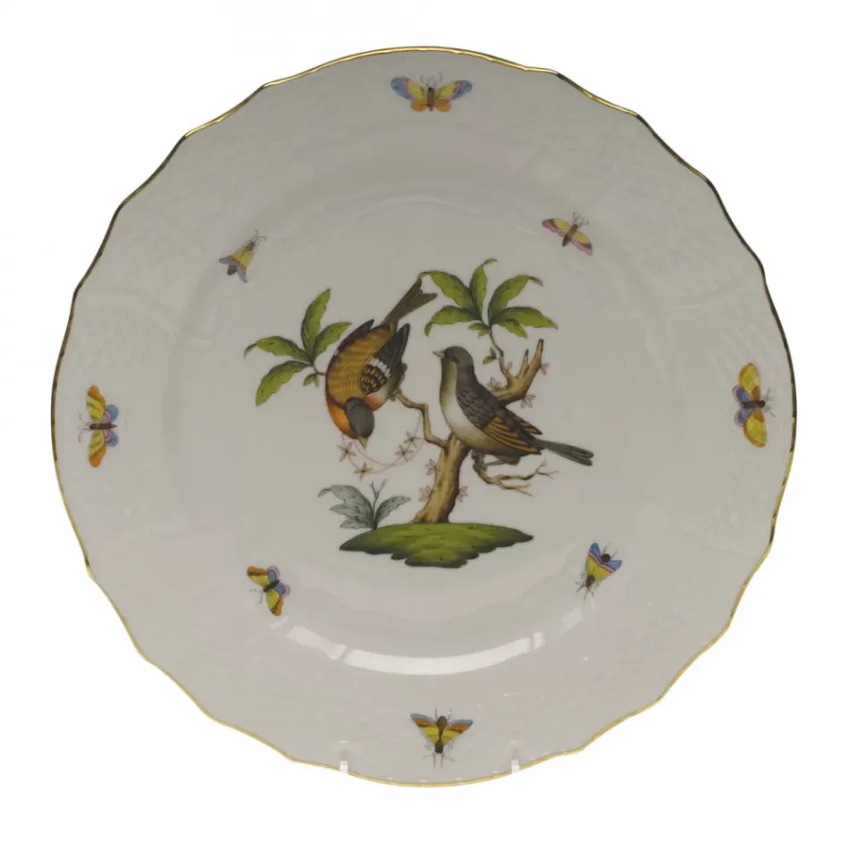 Rothschild Bird Motif 12 Multicolor Service Plate 11 in D