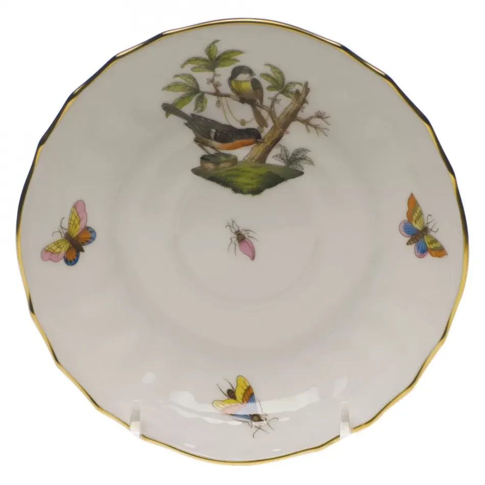 Rothschild Bird Motif 02 Multicolor Canton Saucer 5.5 in D